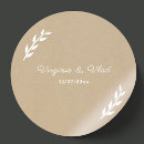 Search for brown kraft wedding stickers Simple