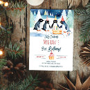 Search for penguin party invitations Watercolor