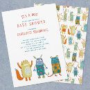 Search for little monster baby shower invitations For her