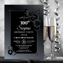 Search for surprise 100th birthday invitations Black