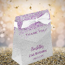 Search for silver favour boxes Purple