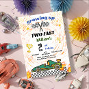 Search for green race car invitations Blue