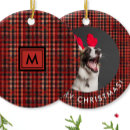 Search for tartan christmas tree decorations Red and black