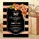 Search for 80th dinner birthday invitations Elegant