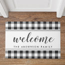 Search for buffalo plaid doormats Black and white