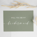Search for sage green bridesmaid cards Will you be my