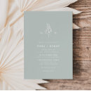 Search for art monogram invitations Sage green
