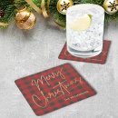 Search for christmas decor coasters Buffalo plaid