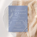 Search for flowers rehearsal dinner invitations Blue