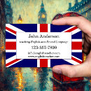 Search for english teacher business cards British