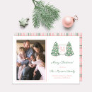Search for pink and green christmas cards Elegant