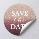Search for glitter save the date stickers Rose gold