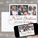 Search for first married christmas cards Merry and married