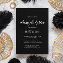 Search for contemporary rehearsal dinner invitations Black and white