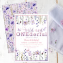 Search for wild and onederful birthday invitations Girl