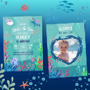 Search for under sea 1st birthday invitations Magical