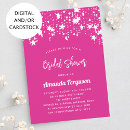 Search for magenta bridal shower invitations Party