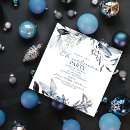 Search for blue christmas invitations Watercolor