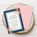 Search for blush floral baby shower invitations Blue