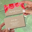 Search for red rose business cards Hairdresser
