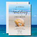 Search for hearts in the sand wedding invitations Ocean