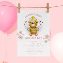 Search for honey bee birthday invitations Pink