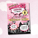 Search for girl super hero invitations Comic book