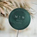 Search for green monogram stickers Watercolor