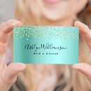 Search for metallic blue business cards Salon
