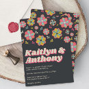 Search for flower power wedding invitations Retro