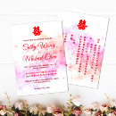 Search for red cherry blossoms invitations Double happiness