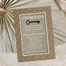 Search for key housewarming invitations Rustic