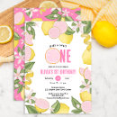 Search for citrus birthday invitations Pink and yellow