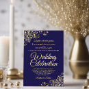 Search for dark blue wedding invitations Navy blue and gold