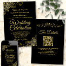Search for filigree invitations Black and gold