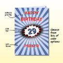 Search for funny 29th birthday cards Age
