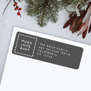 Search for charcoal return address labels Dark grey