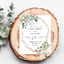 Search for gold frame invitations Eucalyptus