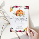 Search for little pumpkin on the way baby shower invitations Floral