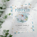 Search for our little pumpkin baby shower invitations Rustic
