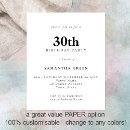 Search for 30 years old invitations Simple