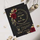 Search for burgundy black wedding invitations Black and red