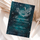 Search for silver and green sweet 16 invitations Princess