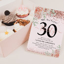 Search for floral 30th birthday invitations Glitter
