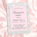 Search for glitter graduation invitations Blush pink