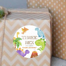 Search for cute 3rd birthday stickers Three rex