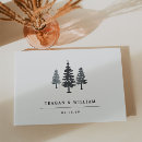 Search for winter wedding guest books Pine tree