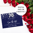 Search for 70th birthday save the dates Navy blue