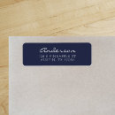 Search for midnight blue return address labels Modern