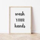 Search for wash your hands sign art Bathroom